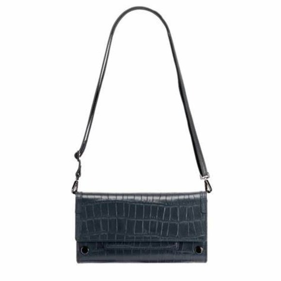 Hammitt $375 AJ Crossbody Clutch Rivers Croco NWT! - Picture 2 of 6